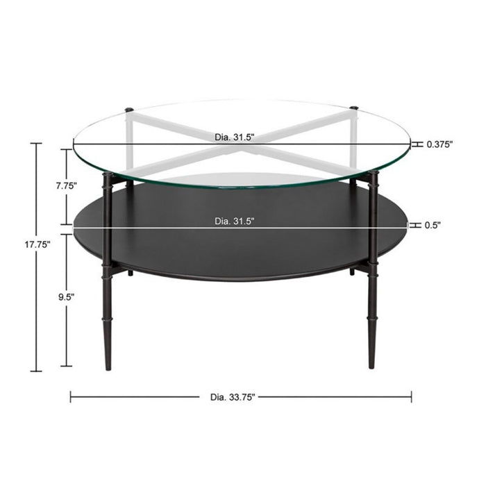 Caroline - Round Coffee Table - Black