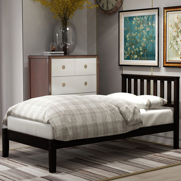 Platform Bed With Headboard, Footboard, Slat Support