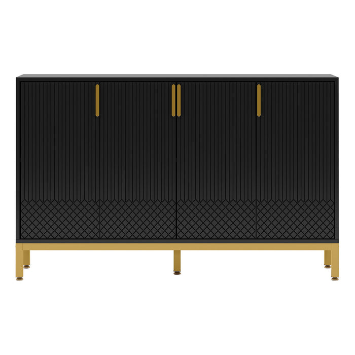 Buffet Sideboard Cabinet With Geometric Doors
