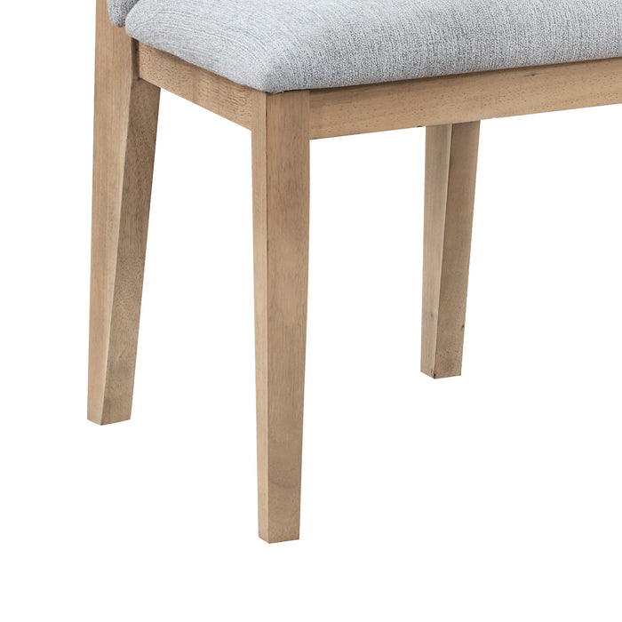 Caspian - Linen And Oak Finish Dining Chair (Set of 2) - Gray
