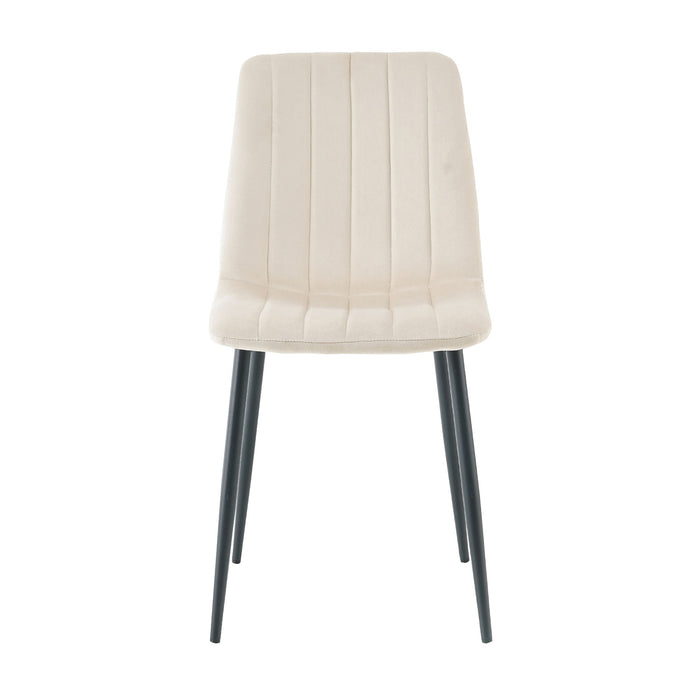 Dining Chair, Modern Kitchen Dining Chair With Cushion Back, Upholstered Side Chair With Coated Metal Legs, Family Kitchen Dining Room And Living Room