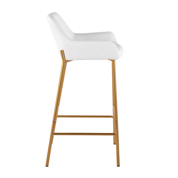 Daniella - Stylish Contemporary Glam Fixed Height Bar Stool (Set of 2)