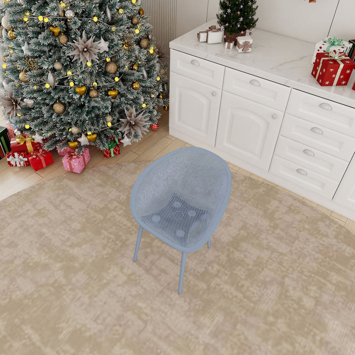 2 Piece Durable Single Chair With Mesh Hollow Out Design