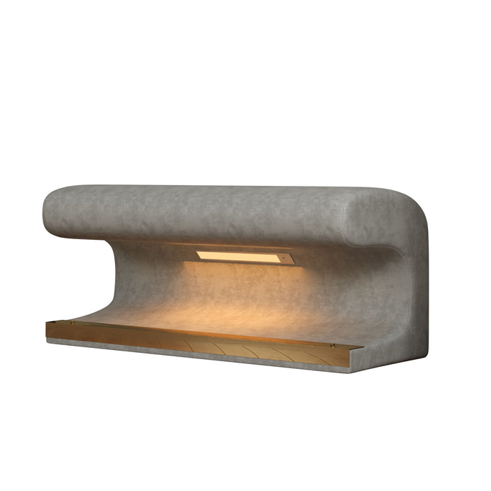 Modern Upholstered Entryway Bench With LED Sensor Light