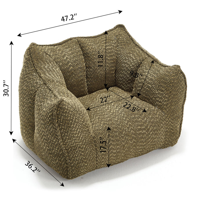 Comfortable Chenille Sofa Chairs With Highly Resilient Foam For Living Rooms And Bedrooms