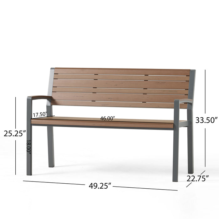 Davos - Bench - Gray / Brown