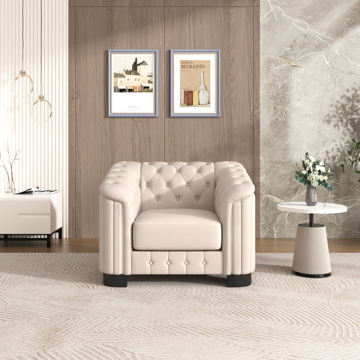 Upholstered Accent Sofa Chair With Removable Cushion