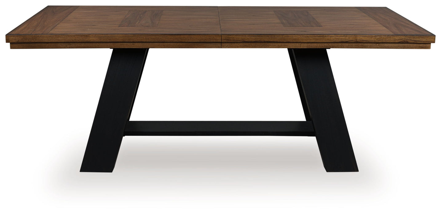 Greddinton - Brown / Black - Dining Extension Table