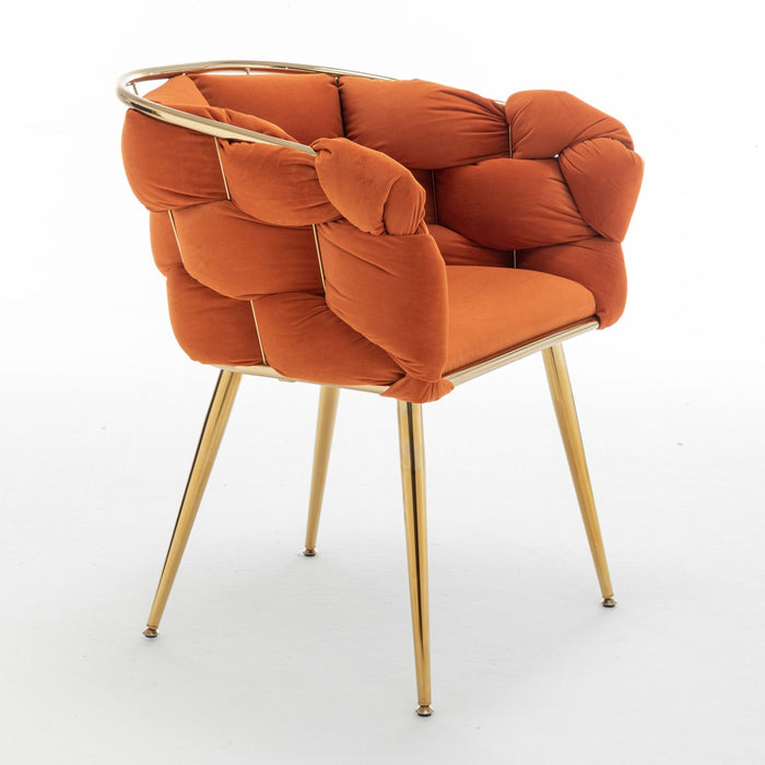 Luxury Modern Simple Leisure Velvet Single Sofa Chair Bedroom Lazy Person Household Dresser Stool Manicure Table Back Chair