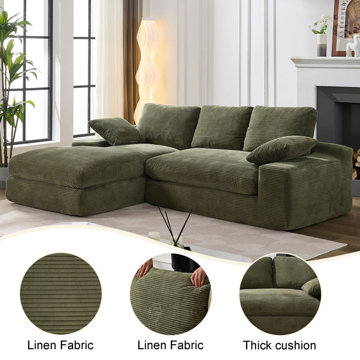 Modern Minimalist Modular Sectional Sofa Set, Upholstered Sleeper Couch