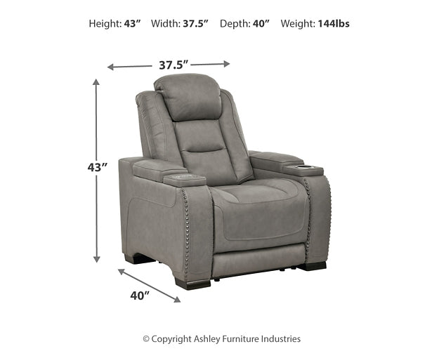 The Man-Den PWR Recliner/ADJ Headrest