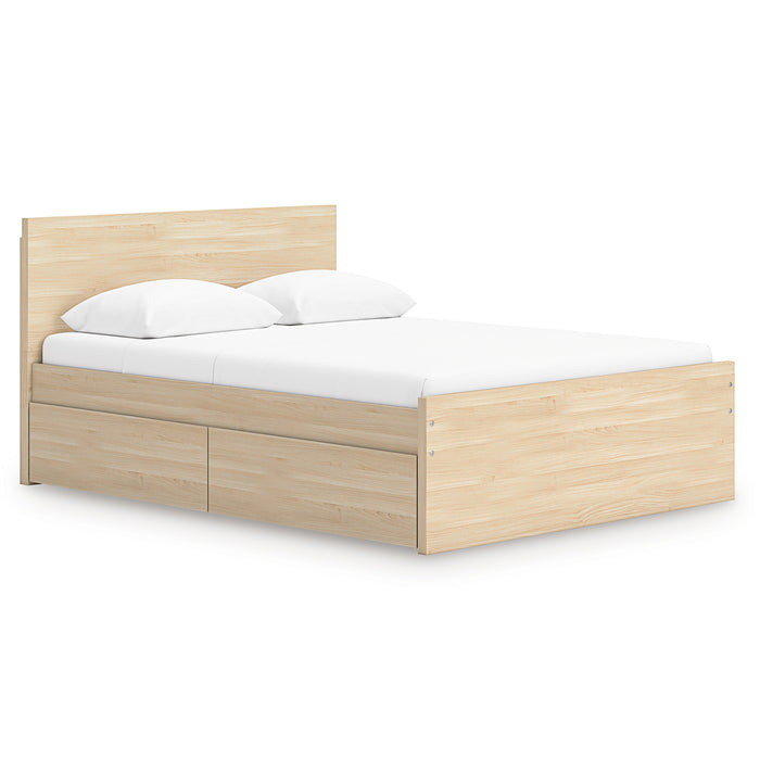 Onita Full Panel Platform Bed with 2 Side Storage