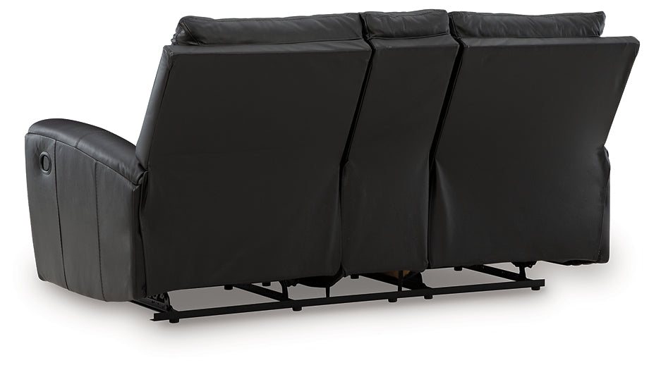Glossmore DBL Rec Loveseat w/Console