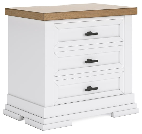 Ashbryn King Panel Storage Bed with Mirrored Dresser and Nightstand
