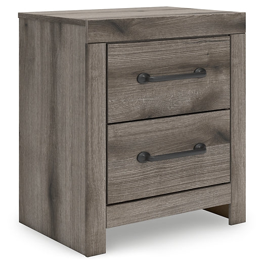 Graystorm Queen Panel Bed with Mirrored Dresser, Chest and Nightstand