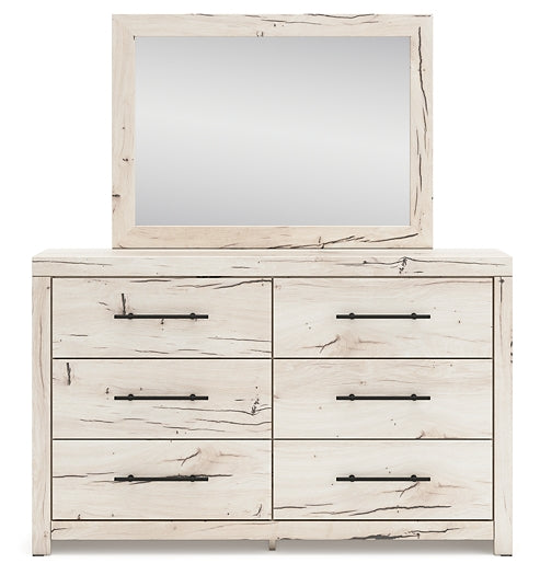 Lawroy Queen Panel Bed with Mirrored Dresser, Chest and Nightstand