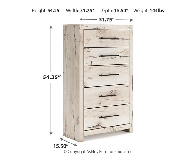 Lawroy Twin Panel Bed with Storage with Mirrored Dresser and Chest