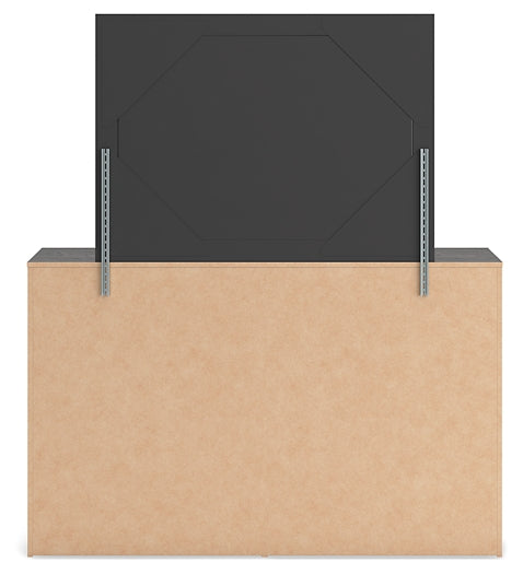 Hollivern Full Panel Bed with Storage with Mirrored Dresser, Chest and Nightstand