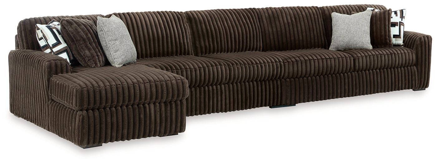 Midnight-Madness 3-Piece Sectional with Chaise