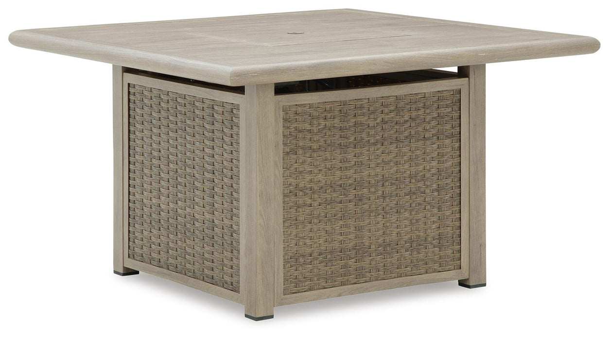 Cliff Trails Square Fire Pit Table