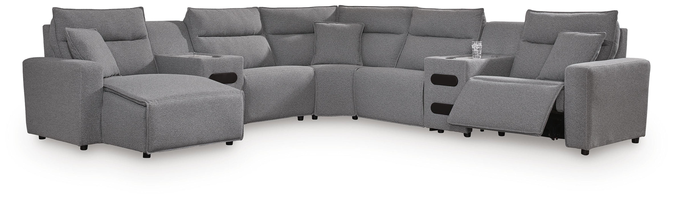 Modmax II 7-Piece Power Reclining Sectional with Chaise and Audio Consoles