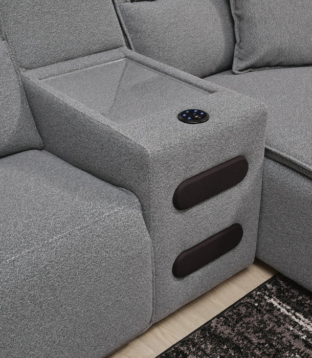 Modmax II 5-Piece Power Reclining Sectional with Chaise and Audio Consoles