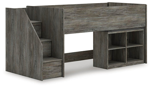 Frandern Twin Loft  Bed with Bookcase Storage