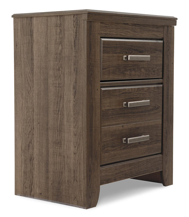 Juararo King/California King Panel Headboard Bed with Mirrored Dresser, Chest and Nightstand