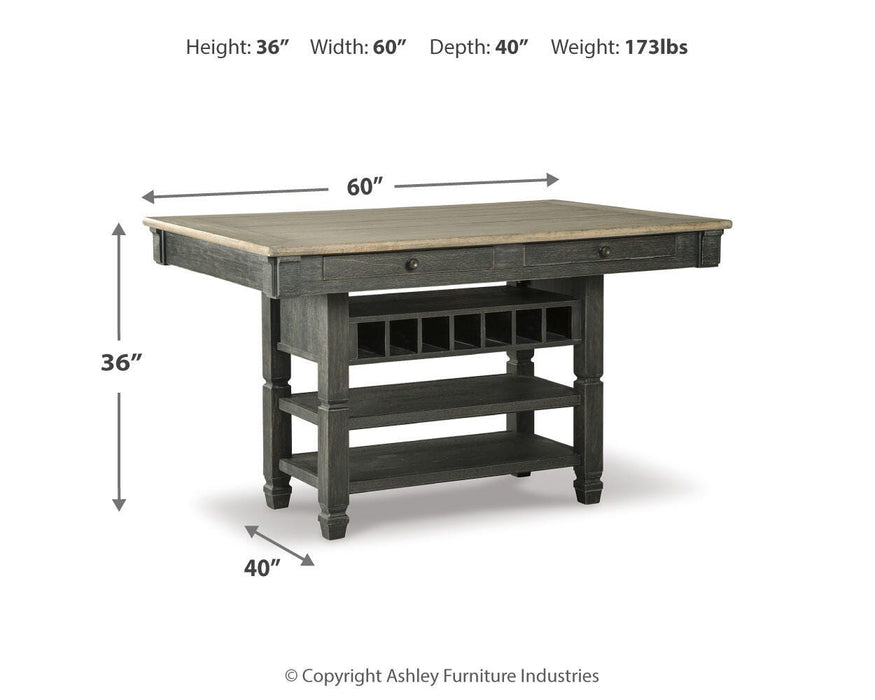 Tyler Creek Counter Height Dining Table and 4 Barstools