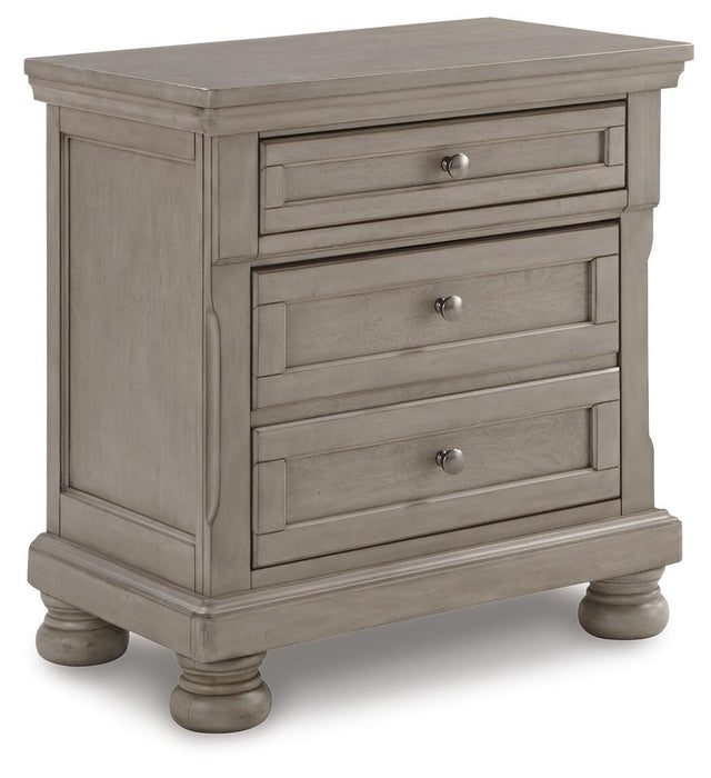Lettner California King Sleigh Bed with Mirrored Dresser, Chest and Nightstand