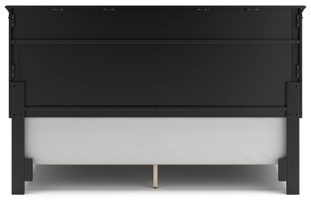 Lanolee King Panel Bed with Mirrored Dresser