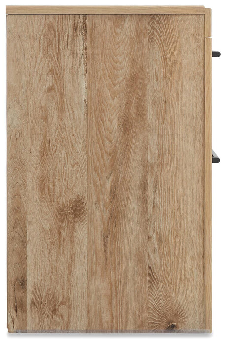 Hyanna King Panel Storage Bed, Dresser, Mirror, Chest and Nightstand