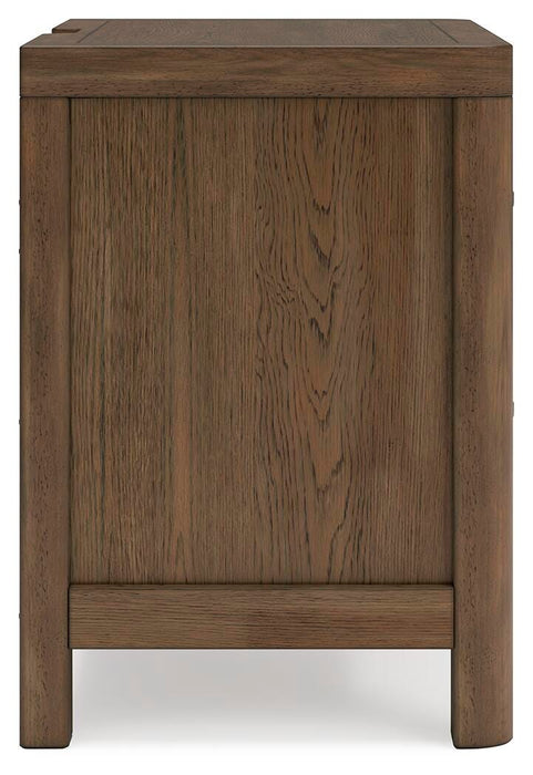 Cabalynn King Panel Bed with Storage with Mirrored Dresser, Chest and Nightstand