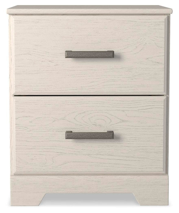 Stelsie Twin Panel Bed with Mirrored Dresser, Chest and Nightstand
