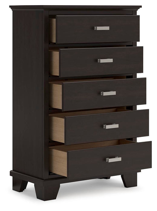 Covetown Full Panel Bed, Dresser, Mirror, Chest and Nightstand