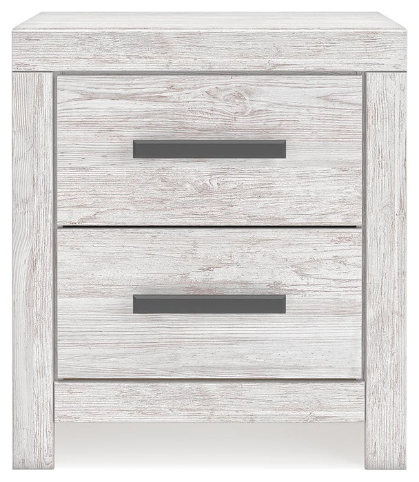 Cayboni Queen Panel Bed with Mirrored Dresser and Nightstand