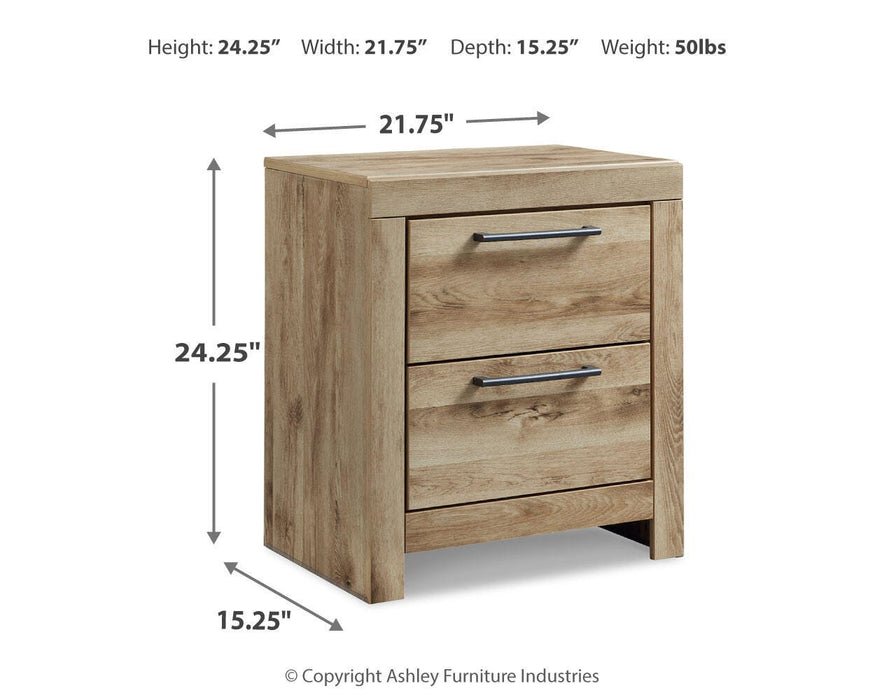 Hyanna Twin Panel Bed with 2 Side Storage, Dresser, Mirror, Chest and Nightstand