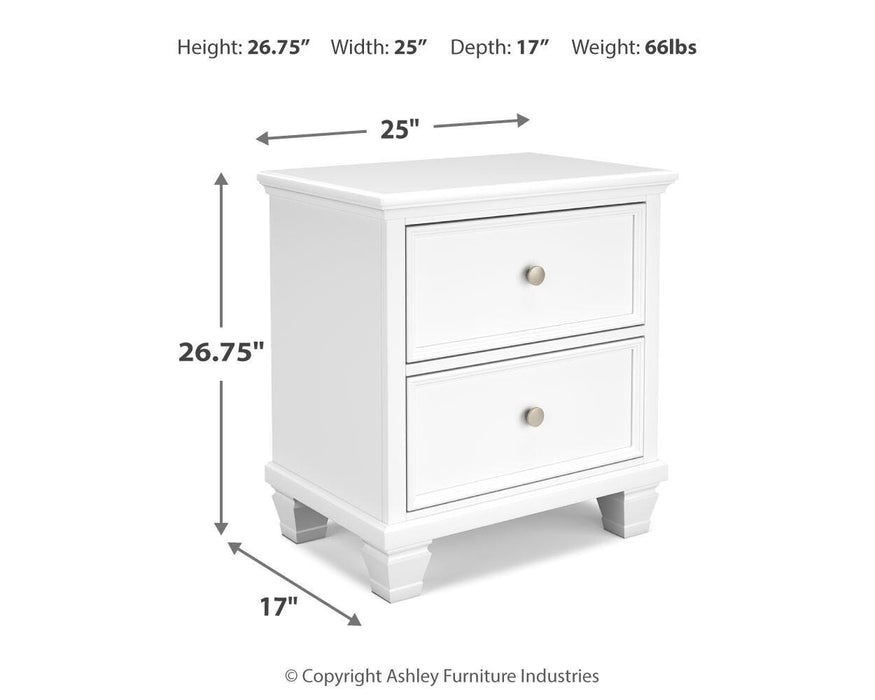 Fortman King Panel Bed with Mirrored Dresser, Chest and Nightstand