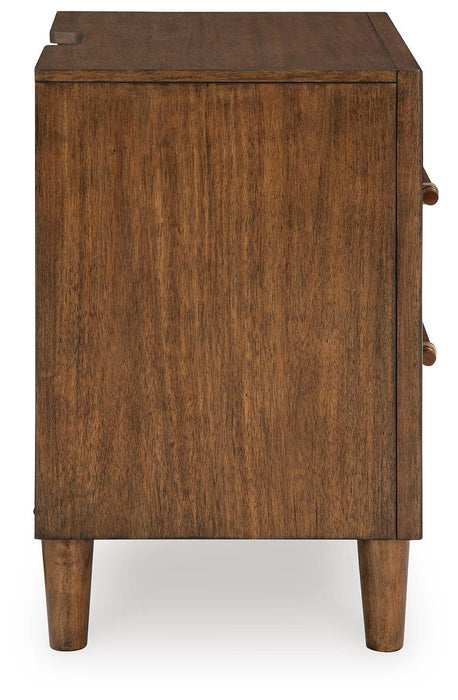 Lyncott Queen Upholstered Panel Bed, Dresser, Mirror, Chest and Nightstand