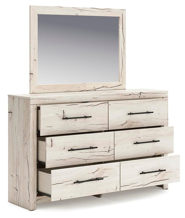 Lawroy Twin Panel Bed, Dresser and Mirror