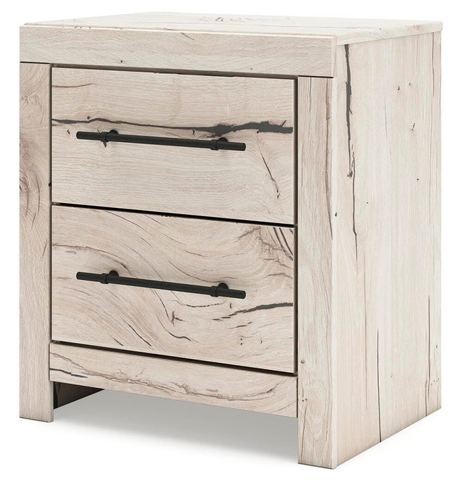 Lawroy King Panel Bed with Storage, Dresser, Mirror, Chest and Nightstand