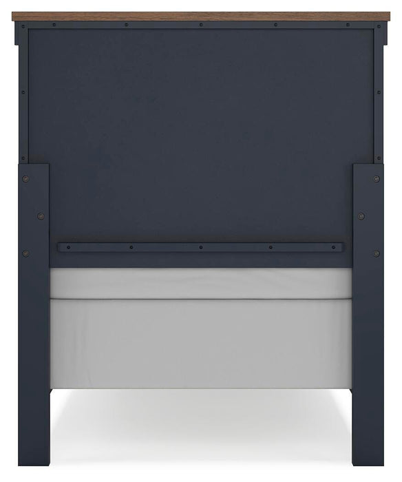 Landocken Twin Panel Bed, Dresser and Mirror