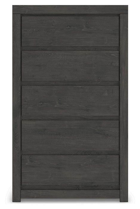 Fraluna Queen Panel Bed, Dresser, Mirror, Chest and Nightstand