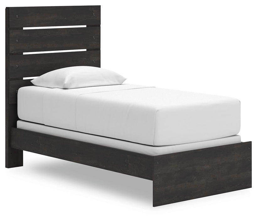 Hollivern Twin Panel Bed, Dresser, Mirror, Chest and Nightstand