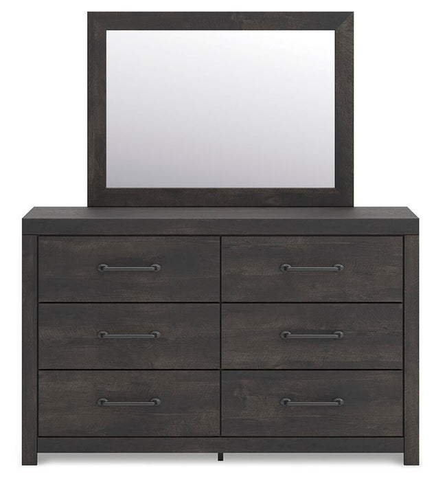 Hollivern Twin Panel Storage Bed, Dresser, Mirror, Chest and Nightstand