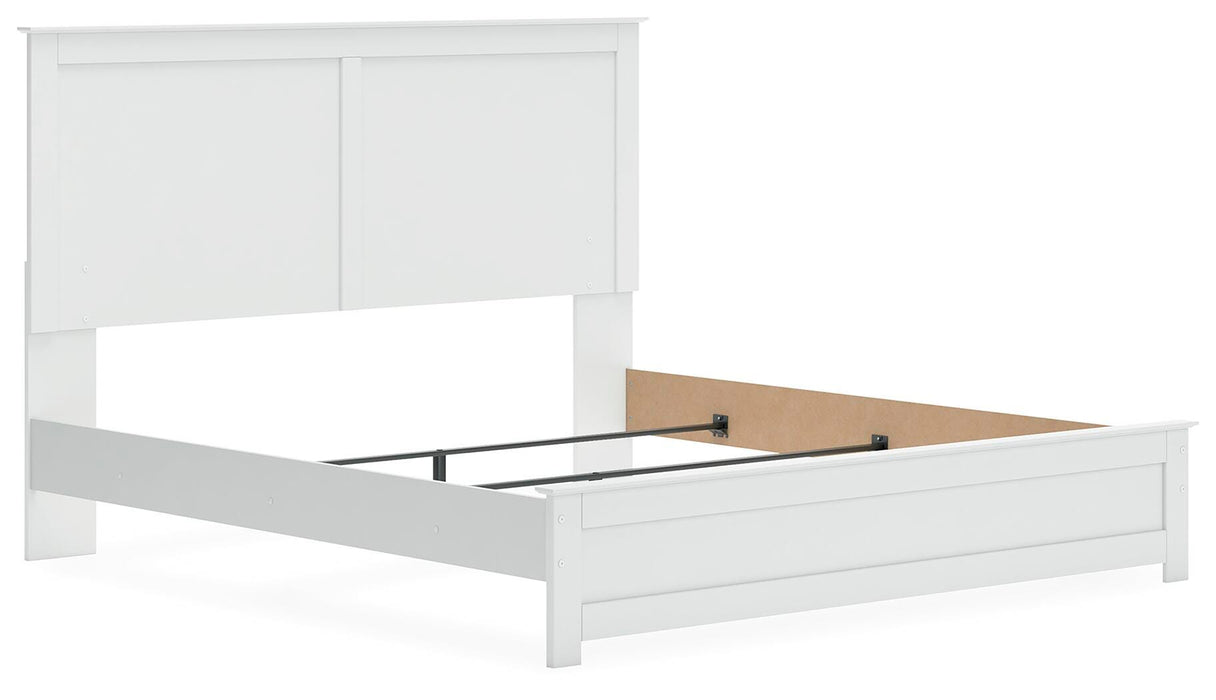 Bostwick Shoals King Panel Bed, Dresser, Mirror and Nightstand