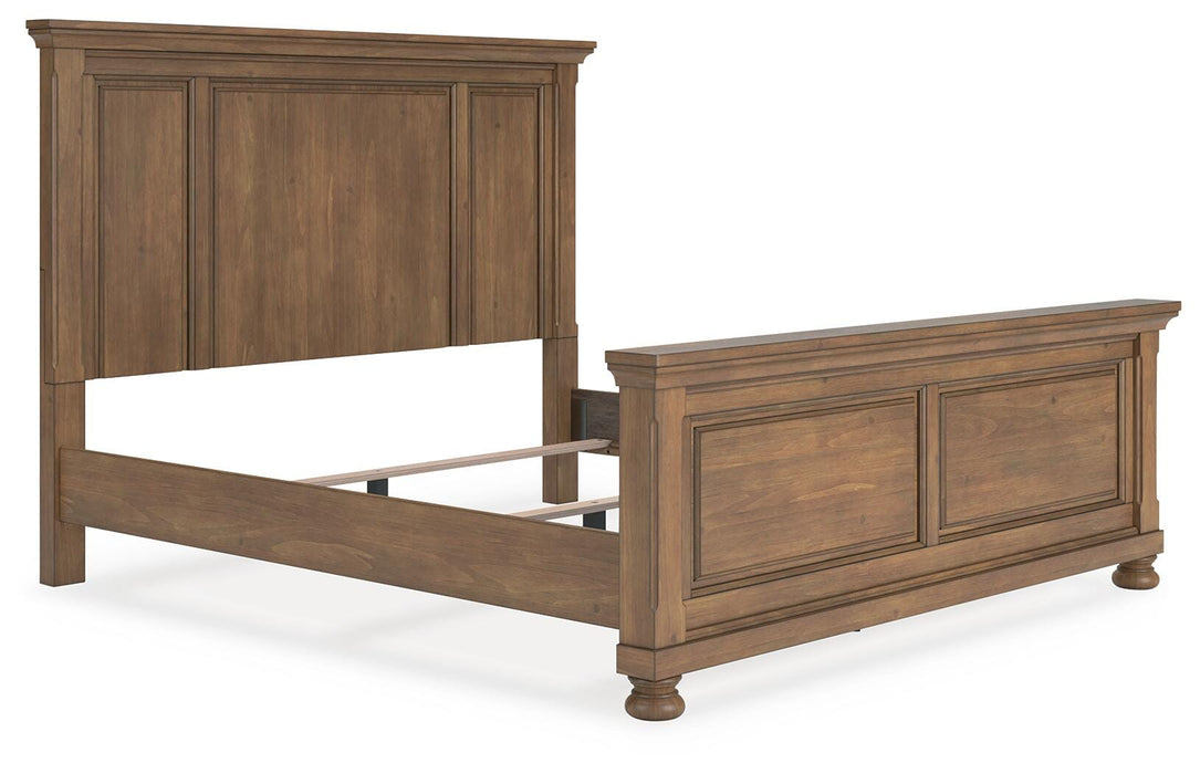 Feddinger King Panel Bed with Mirrored Dresser, Chest and Nightstand