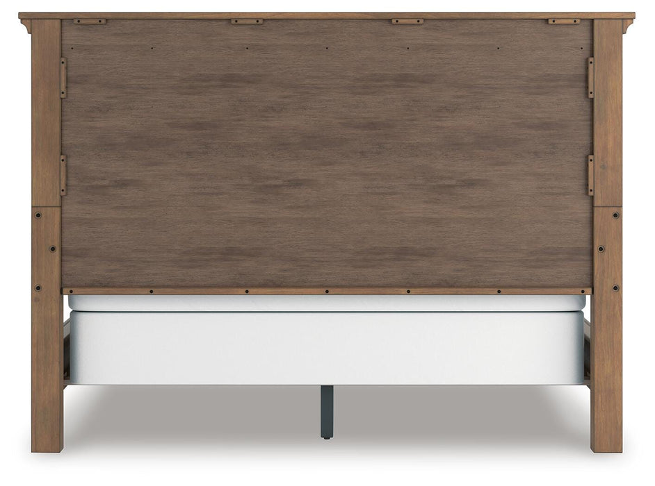Feddinger California King Panel Bed with Mirrored Dresser, Chest and Nightstand