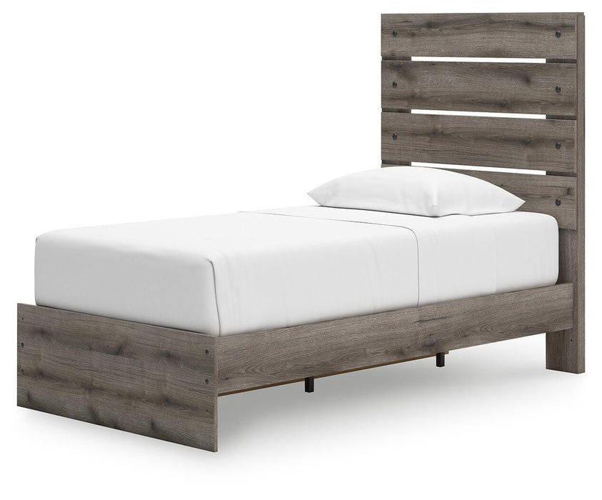 Graystorm Twin Panel Storage Bed, Dresser, Mirror, Chest and Nightstand
