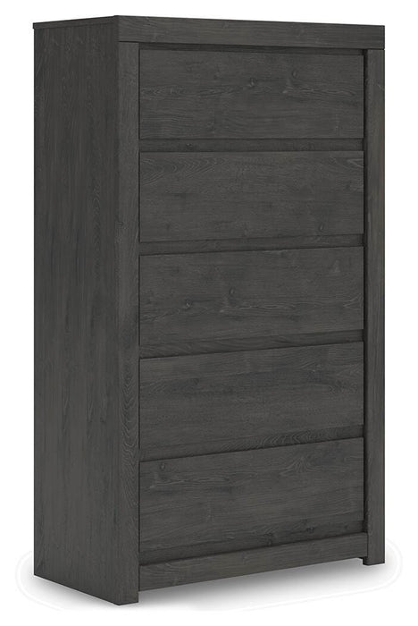 Fraluna Queen Panel Storage Bed, Dresser, Mirror, Chest and Nightstand
